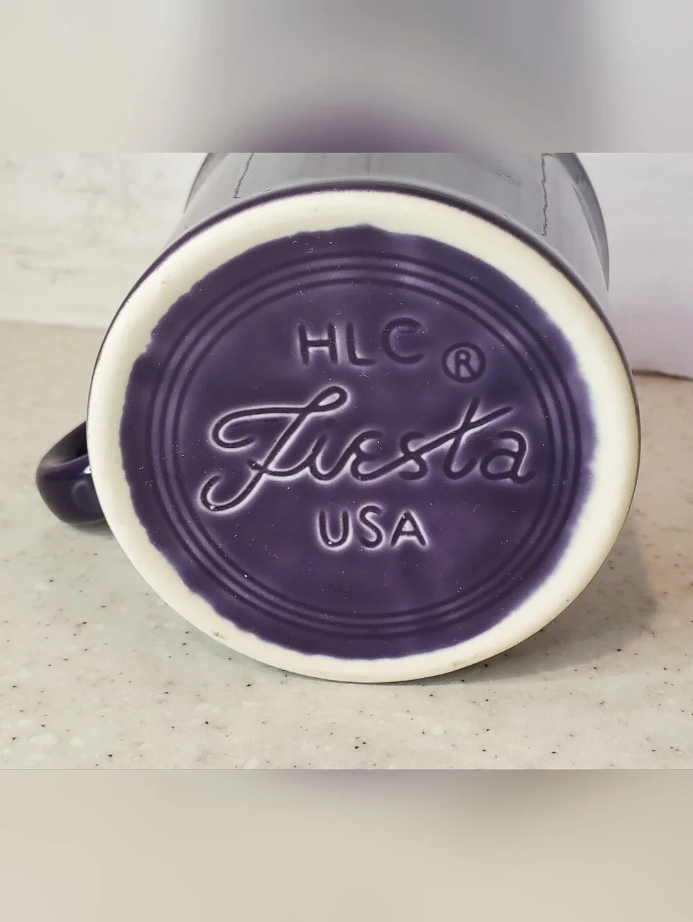 Fiesta HLC Plum Ring Handle Mug Retired Purple Coffee Cup USA Homer Laughlin 10